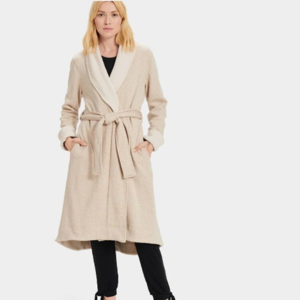 UGG Duffield II Fleece Robe Oatmeal S